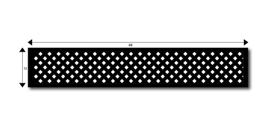 Black Lattice Scene Ornamental Cut Out Laser Picture Panel Insert For Gate