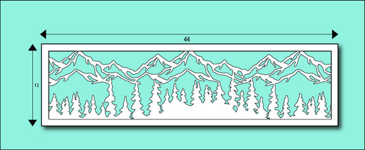 White Mountain Scene Ornamental Cut Out Laser Picture Panel Insert For Gate