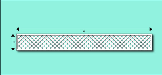 12" Height x 92" Width - Ornamental Cut Out Laser Picture Panel Insert For Gate, And Fence (Lattice Scene)