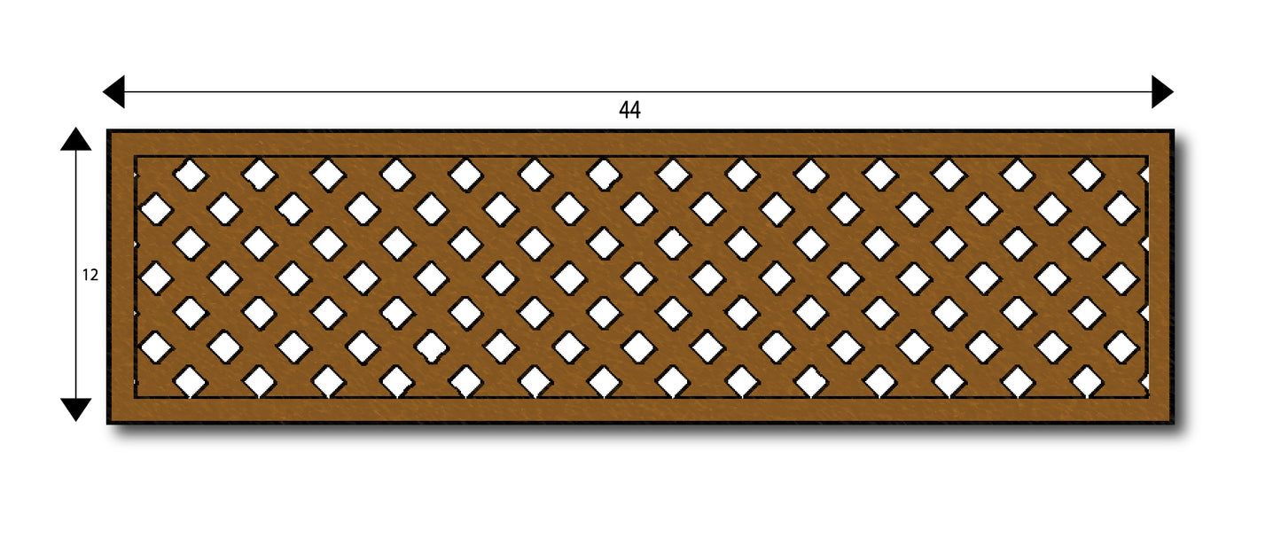 Bronze laser picture panel insert for gate