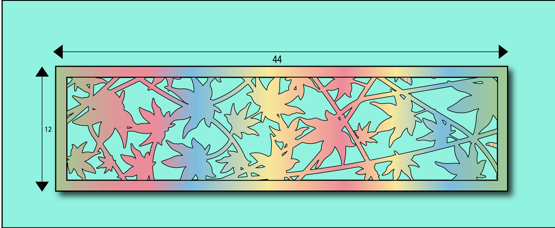 Rainbow Ornamental Cut Out Laser Picture Panel Insert For Gate