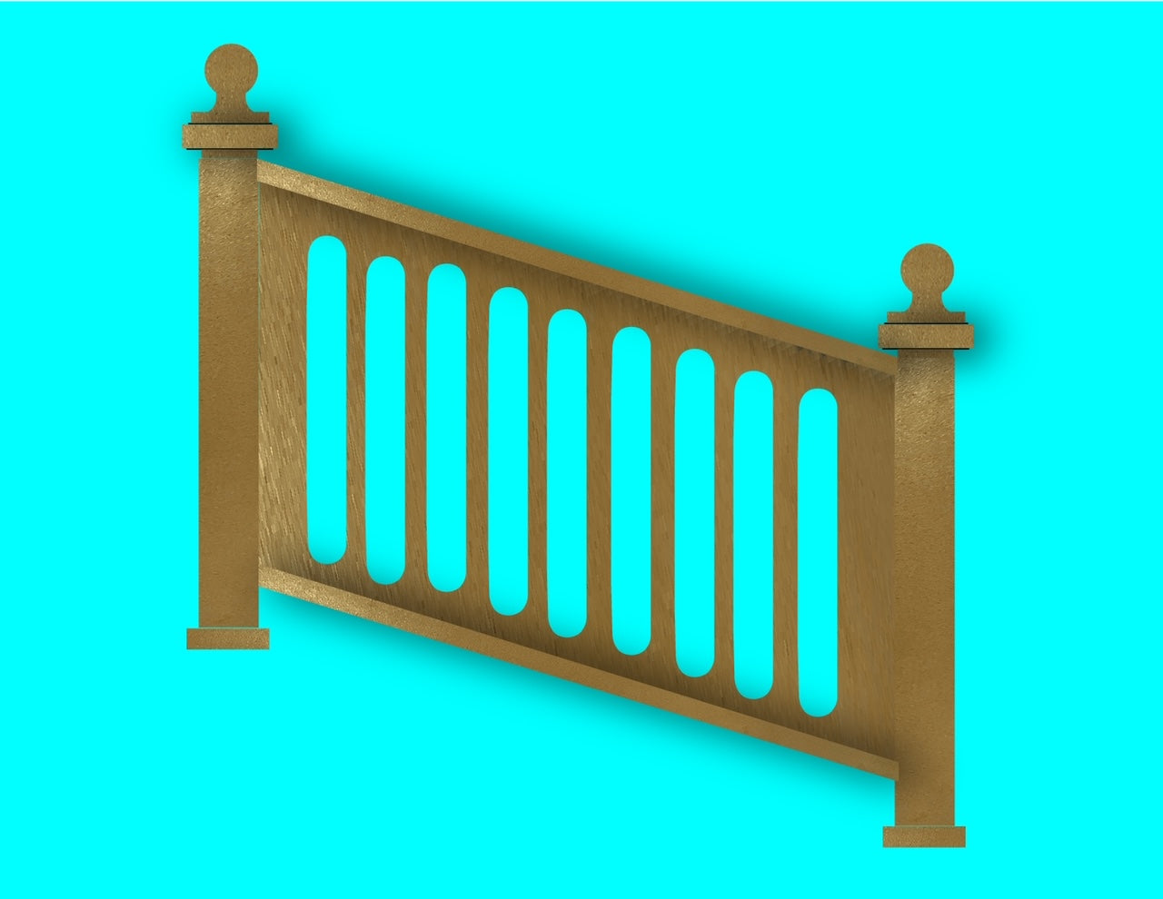 Bronze Rail Pattern Aluminum Railing & Cut Out Laser Panel