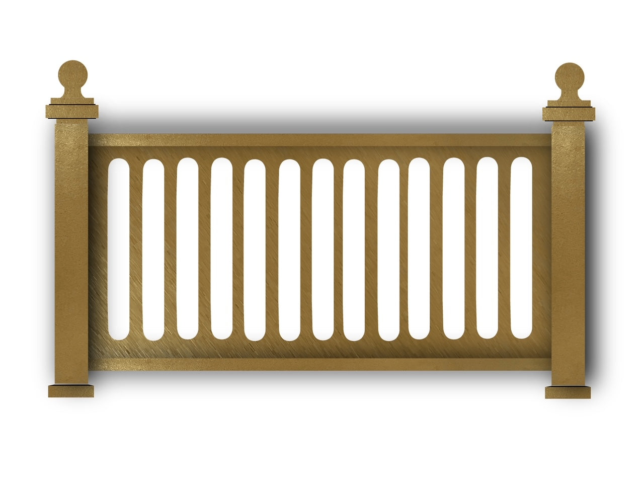 Bronze Aluminum Railing & Cut Out Laser Panel (Rail Pattern)