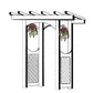 87" Height x 44" Width  x 26" Depth Aluminum Garden Arbor & Plant Holder With Cut Out Laser Picture Panel (Lattice Pattern) -Gates And Benches Are Optional .